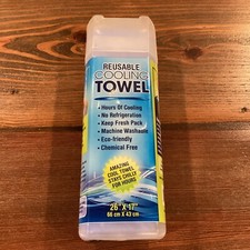 Reusable Cooling Towel 26" x 17" Blue Chemical Free Machine Washable New