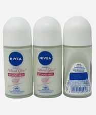 NIVEA Natural Glow Smooth Skin Roll -On - 0 Alcohol 48h 50 ml x 3 units