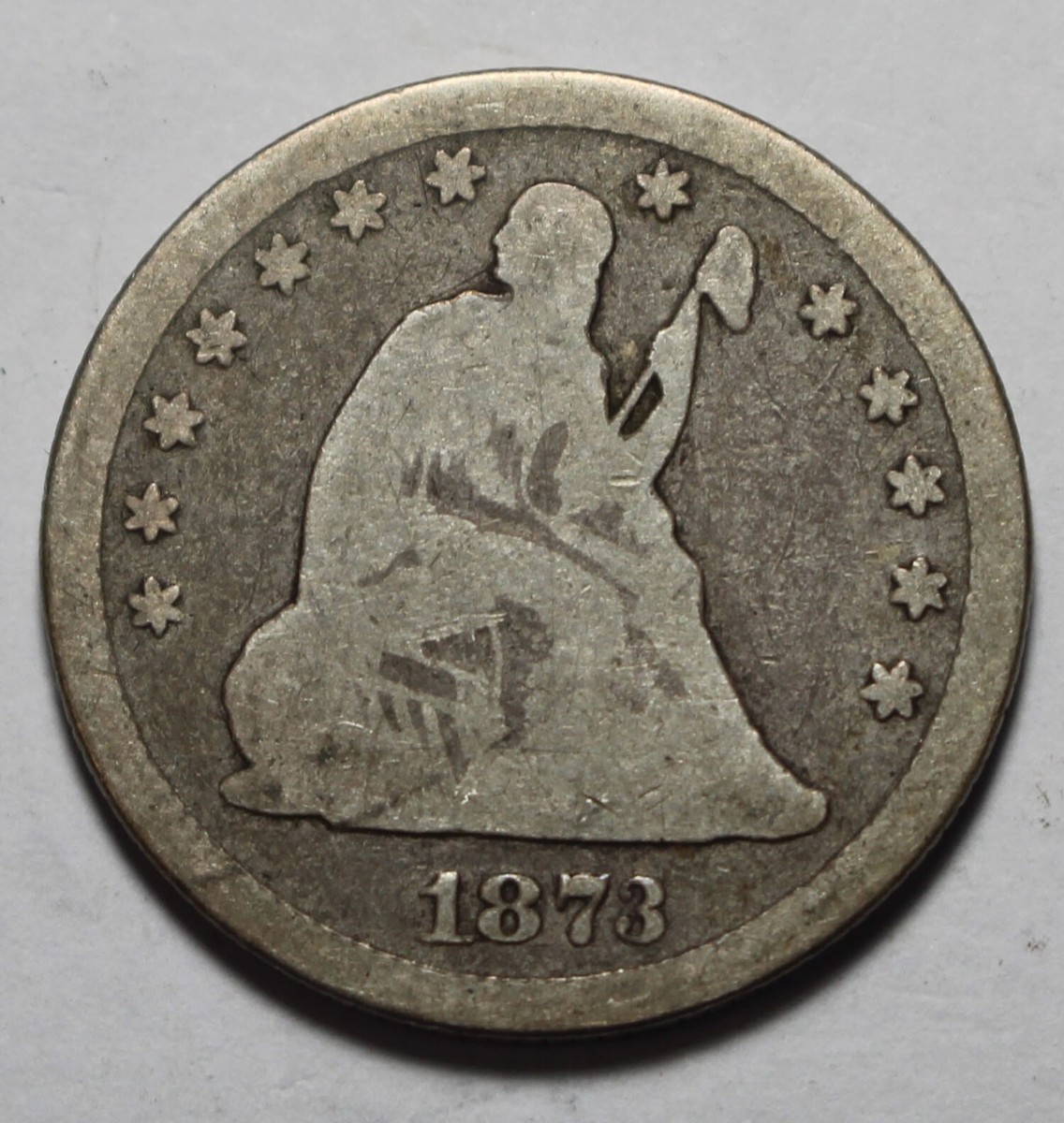 1873 Seated Quarter UR462 | eBay