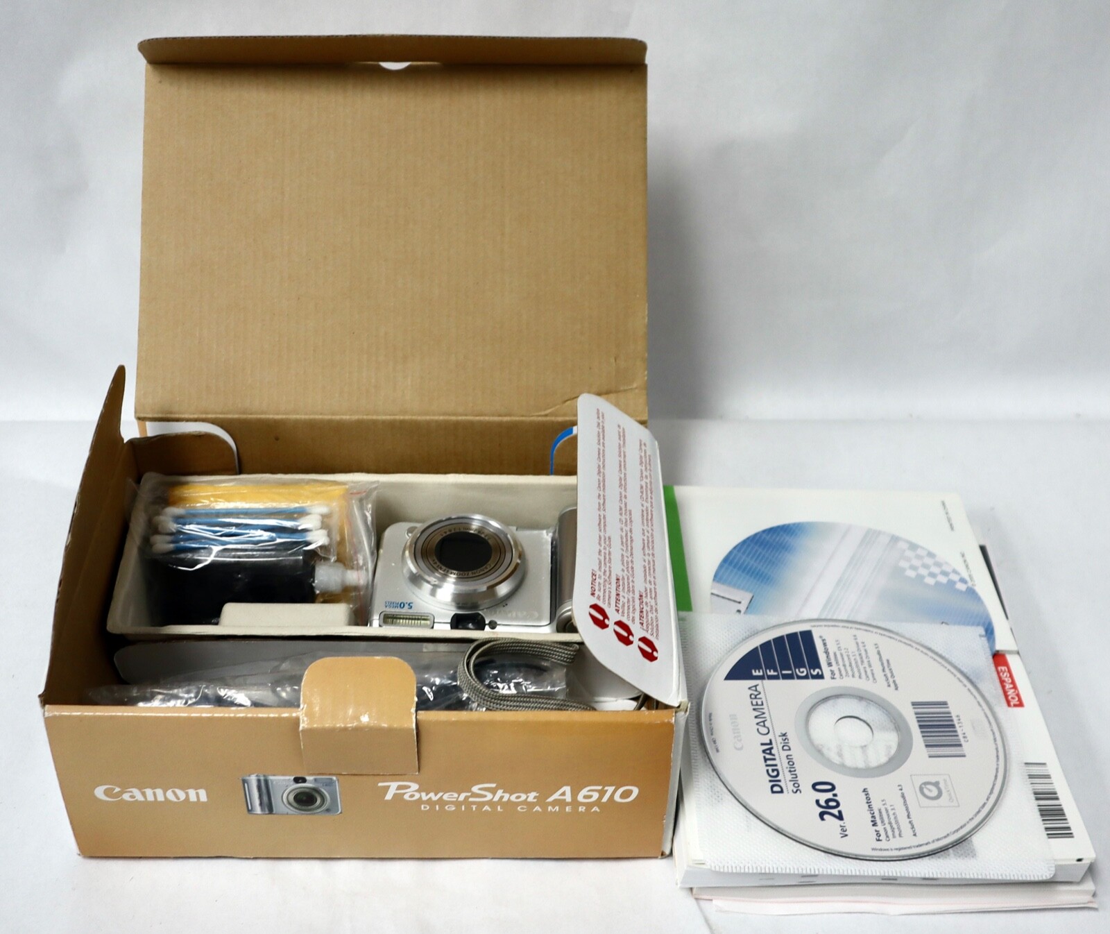 Canon PowerShot A610 Digital Camera w/ Accessories READ eBay