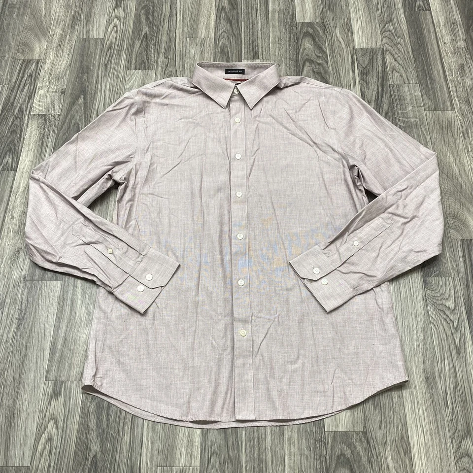 Camisa de vestir BANANA REPUBLIC Untucked Fit abotonada borgoña para hombre L 16-16,5 34-35 Foto 2 de 4