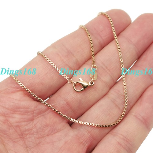 Italian Box Chain Necklace T125 | eBay
