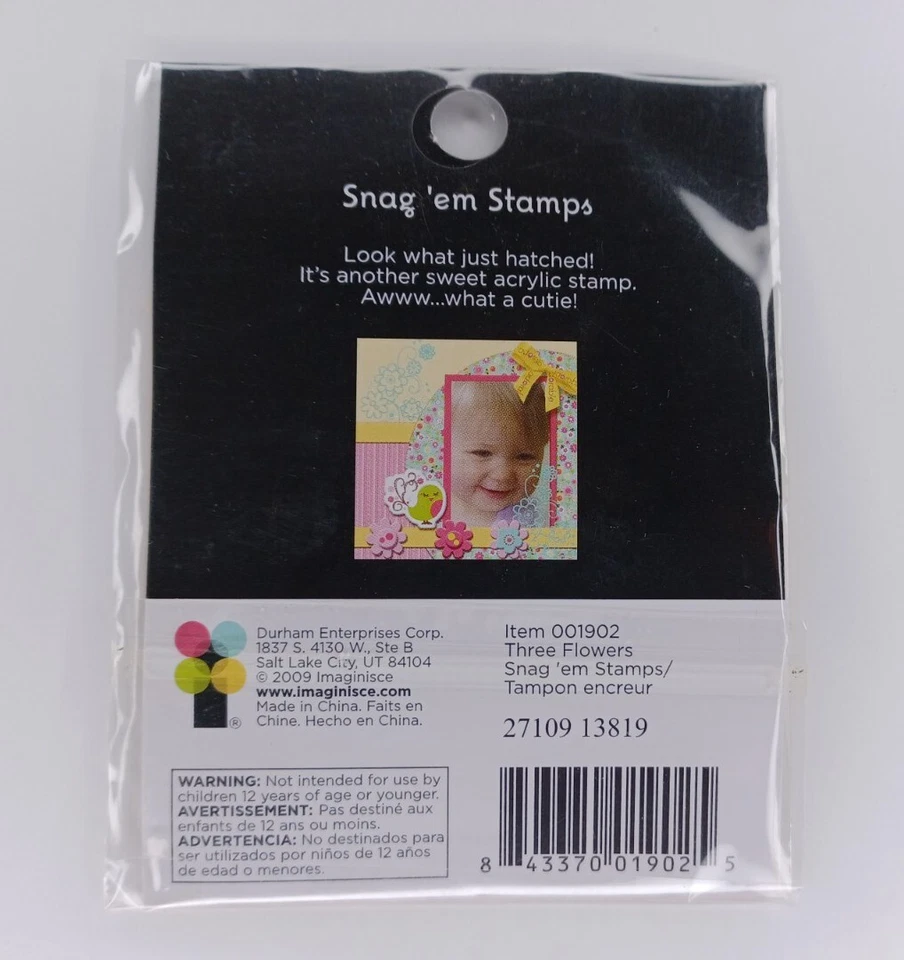 Imaginisce Snag 'em 邮票露西鸟收藏三朵花 — 第 4/4 张图片