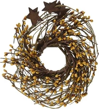 CWI Gifts Pip Twig Star Wreath Rings - 10 inch - Wreath Decor for Front Door