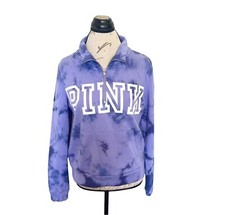 Pink Victoria Secret Hoodie Jacket Purple Tie Dyed  Y2k Activewear Logo Medium