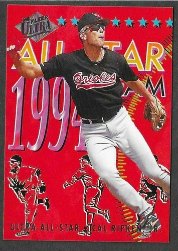 CAL RIPKEN JR 1994 FLEER ULTRA ALL STAR TEAM BASEBALL CARD 4 OF 20 - Picture 2 of 2