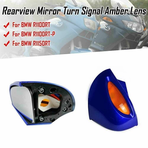 Pair L&R Rear View Mirror Amber Turn Signal For BMW R1100RT R1100RTP R1150RT CT - Picture 1 of 10