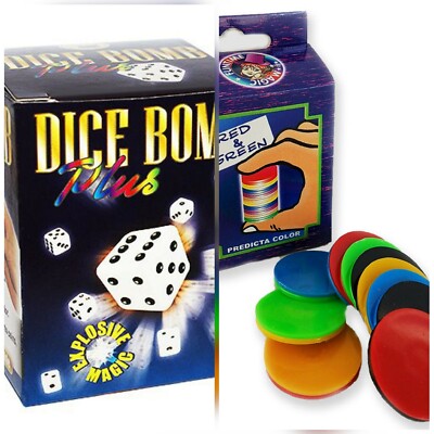 Deluxe 4'' MAGIC TRICK DICE BOMB plus Predicta Color both new in the box!