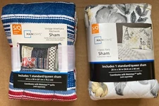 NEW Mainstays STANDARD QUEEN Pillow Sham ~ Americana Patchwork ~ Classic Paris ~