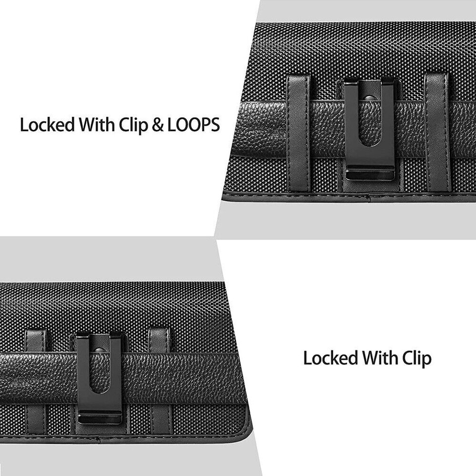 Cell Phone Pouch Case Holster Horizontal Wallet Cover with Belt Clip