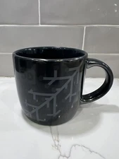 2014 Dark gray Dunkin' Donuts Pearlescent Luster Snowflake Holiday Coffee Mug 