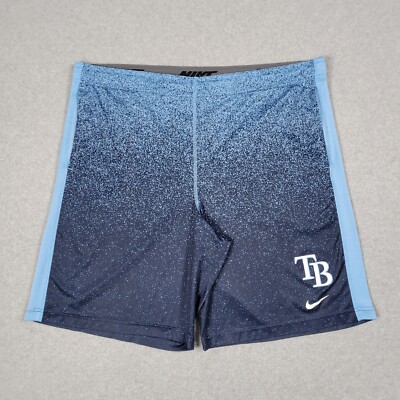 Tampa Bay Rays Shorts Mens Large Blue Nike Dri-Fit Performance MLB Authentic