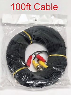 Premade CCTV Security Camera BNC + 12V Power Connector Cable for SD DVR System