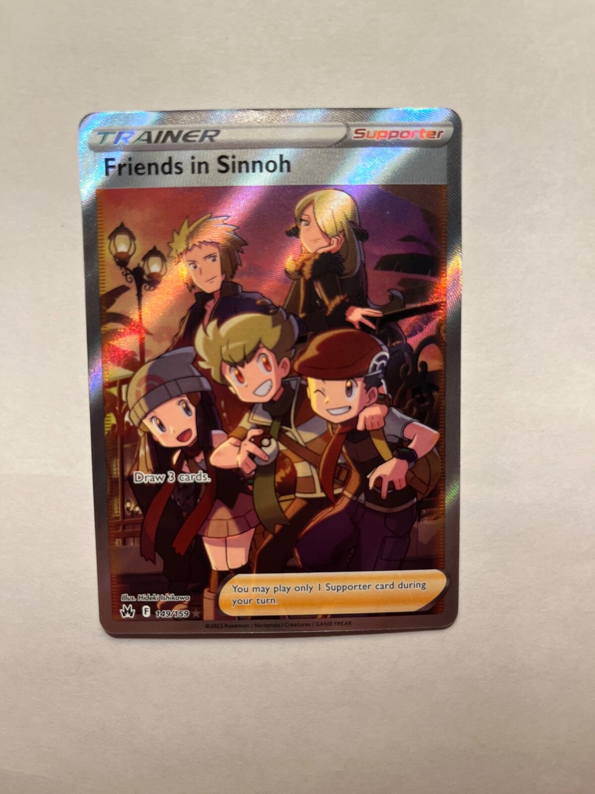 Friends in Sinnoh (Full Art) 149/159 Crown Zenith Holo, NM/M