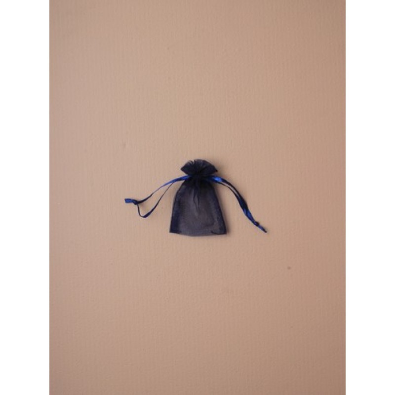 NEW 12 Navy Blue Organza Drawstring Favour Bags Wedding Party 7x5cm