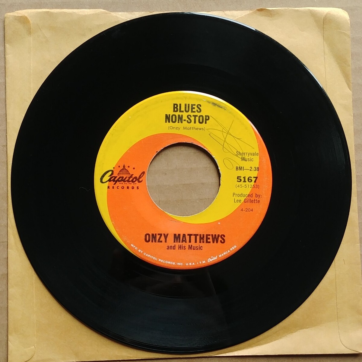 ONZY MATTHEWS Lefty Louie/Blues Non-Stop 45 7