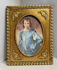 Vintage Ornate Frame Gold Gilt Wood Rectangle Fancy Photo Frame