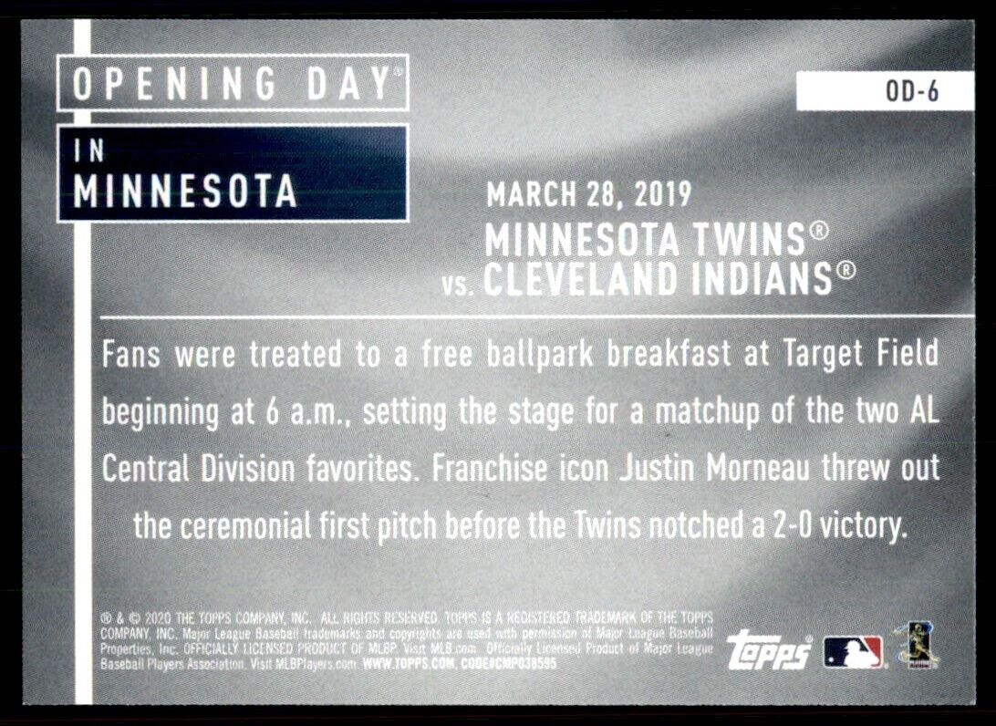 2020 Topps Opening Day Minnesota Twins Insert Minnesota Twins #OD-6 | eBay