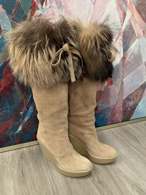 dior boots beige