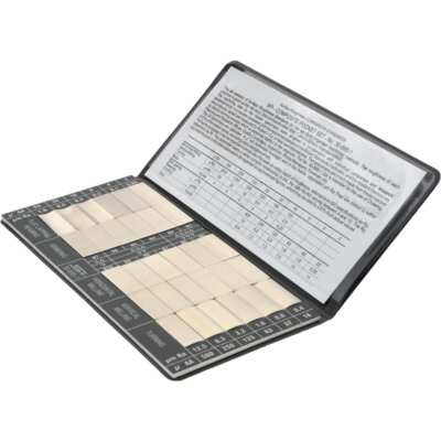 SPI 30-695-1 Surface Comparator Set, 2 to 500 Ra micro Inch Finish, 30 Specimens