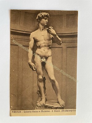 Postcard Art Sculpture David Michelangelo Firenze