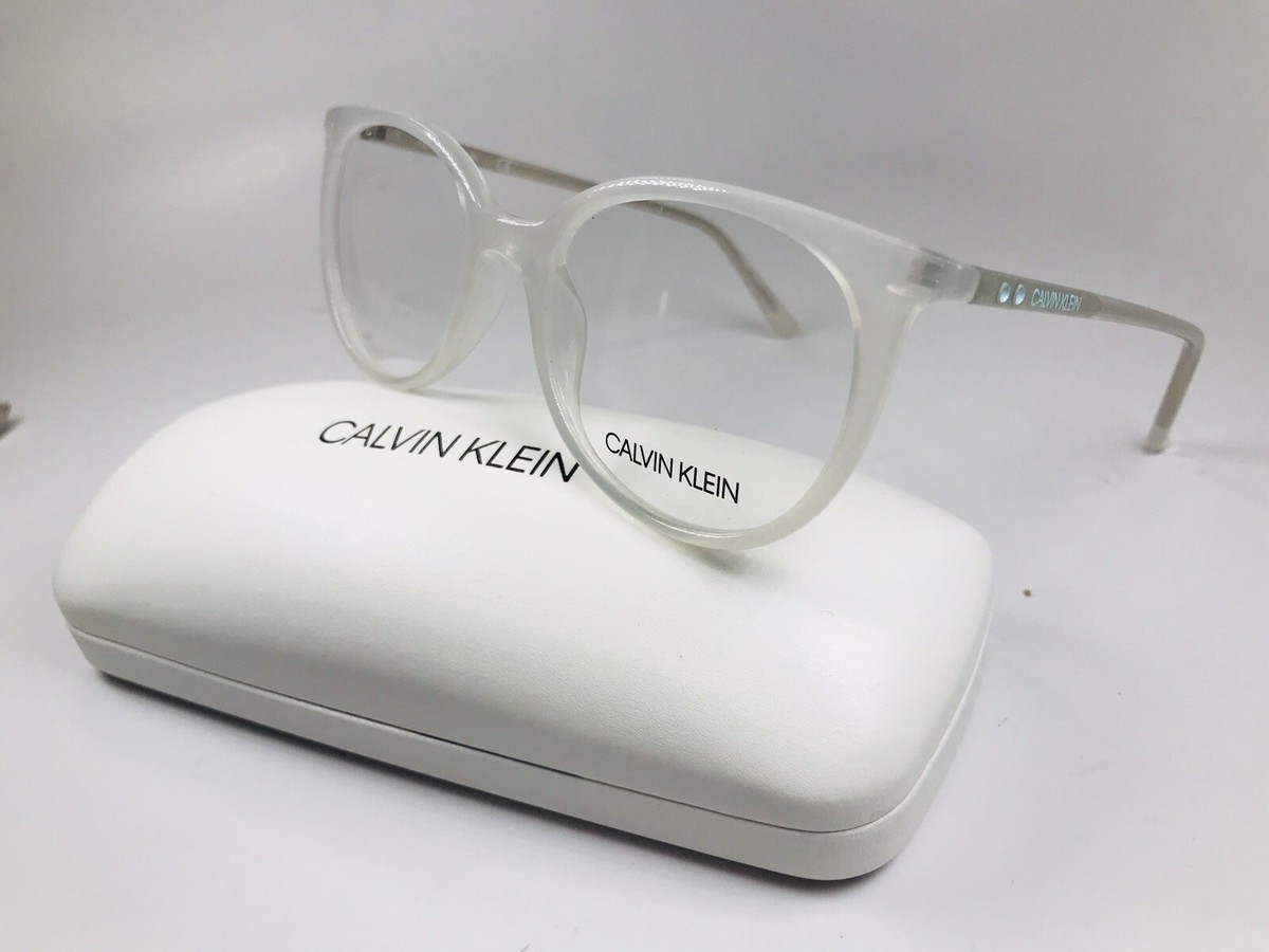 New Calvin Klein CK 19508 101 Milky White Eyeglasses 49mm with