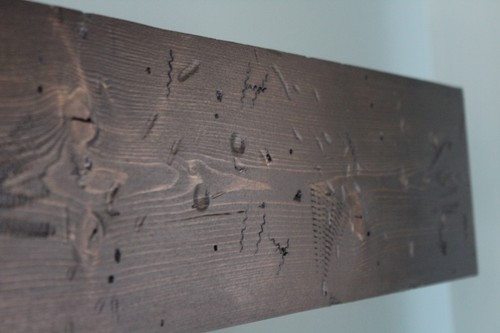 8"Deep You Choose Length & Stain Faux Barnwood Fireplace Mantel Rustic Beam - Picture 3 of 26