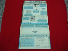 JOIN MINRA PROMOTIONAL SLOT CAR FLYER / MAILER 1960's