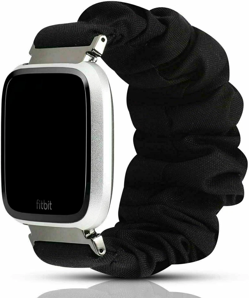 For Fitbit Versa 3/Sense Soft Scrunchie Loop Watch Band Fabric Elastic Strap - Image 4 of 4