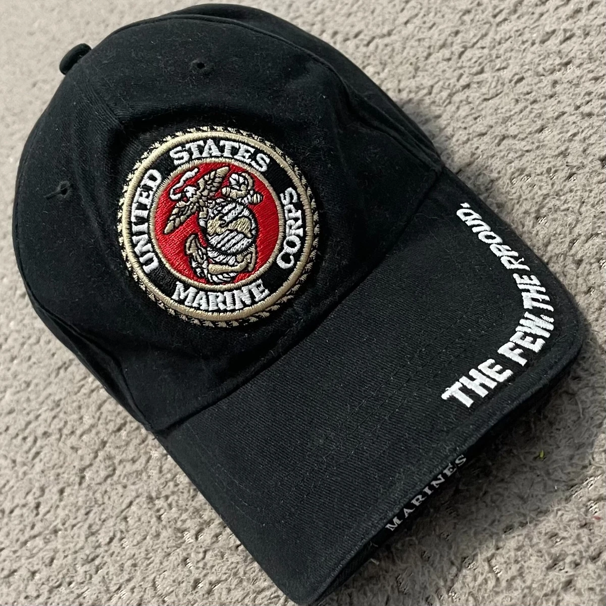 USMC Hat Mens OS Black The Few The Proud United States Marine Corps Rothco Cap