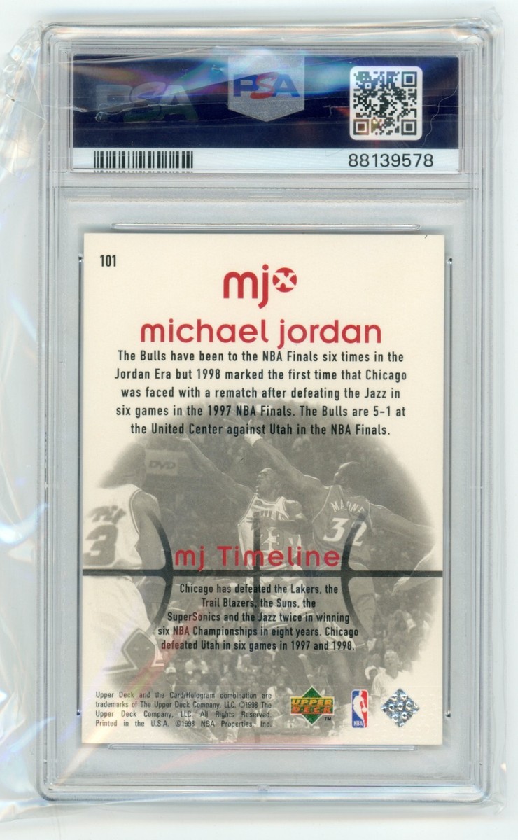 1998 1998-99 Upper Deck MJx MJ Timeline Michael Jordan #101
