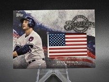 2018 Topps Series Two Ryan Braun U.S. Flag Patch Card