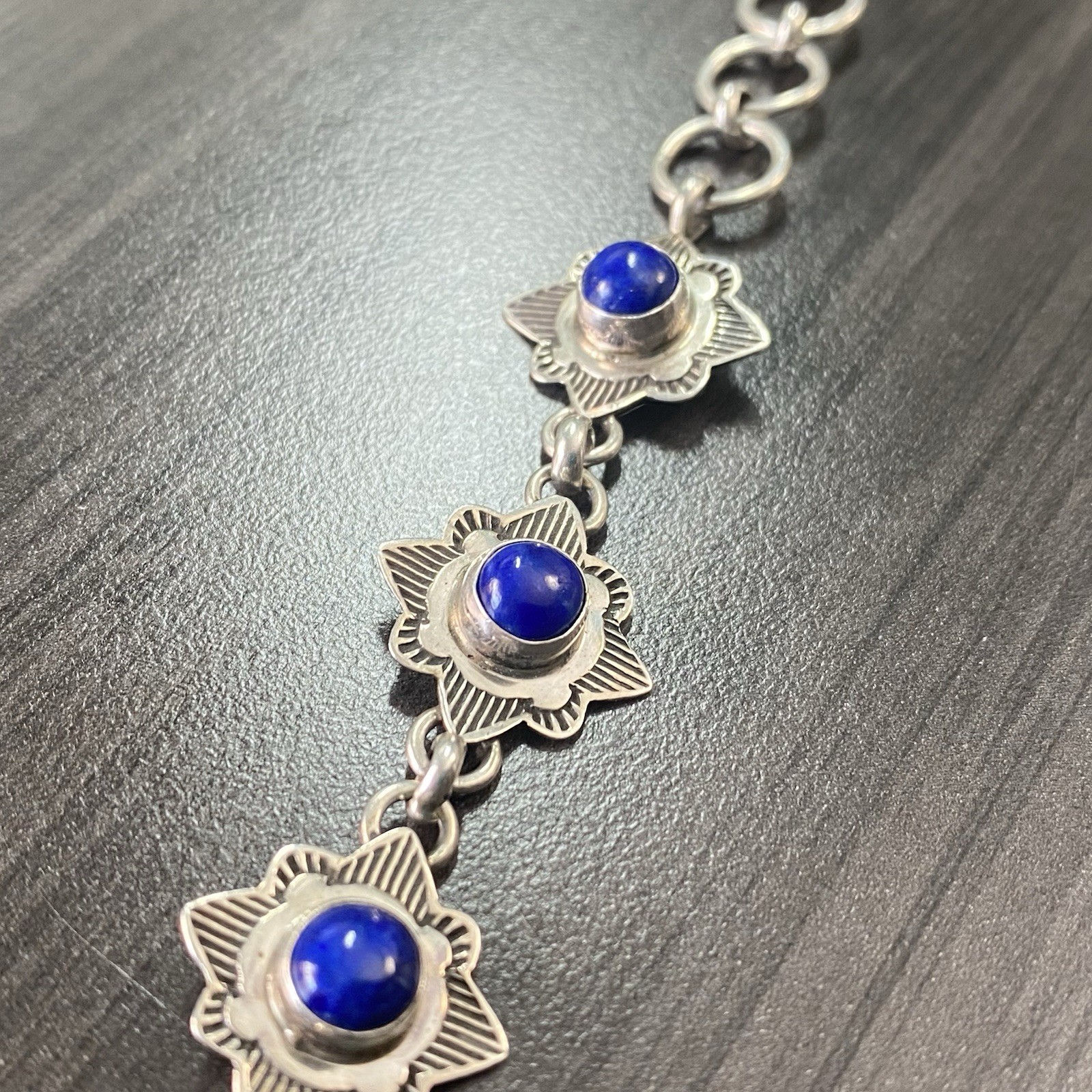 Mary Ellen Sterling Gemstone Toggle Bracelet - Na… - image 8