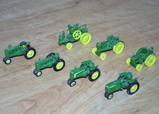 John Deere Vintage 7 Miniature Toy Tractors 1892 1960 Ertl USA