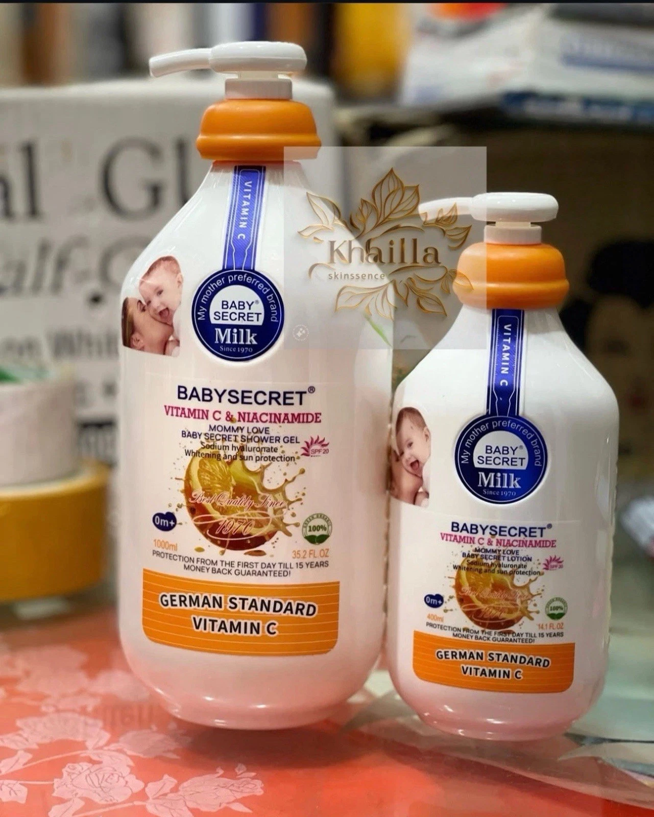 Baby Secret Vitamin C & Niacinamide Lotion 400ml+ Shower Gel 1000ml - 2pcs Set
Opens in a new window