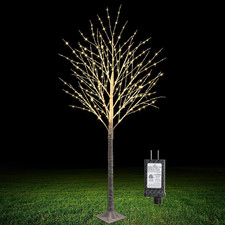 6FT LED Birch Tree with Twinkle Lights - Warm White for Indoor/Outdoor Decor