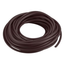 Rubber Cord Tube 16ft 1/8" Dia 1/16" Hole Dark Brown Hollow Tubing for DIY Craft
