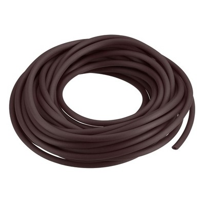 Rubber Cord Tube 16ft 1/8'' Dia 1/16'' Hole Dark Brown Hollow Tubing for DIY Craft