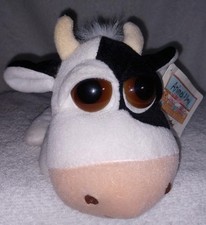 Animal Alley Big Eyes Black  White Cow 10.5" Small Plush NWT