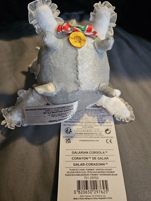 Pokemon Center Galarian Corsola 2021 Christmas in the Sea Plush