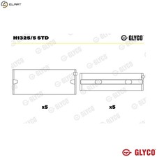 CRANKSHAFT BEARING H1325/5 STD STD FOR DDR 2.0L CXSB/CHPB 1.4L AHT 1.0L 4cyl
