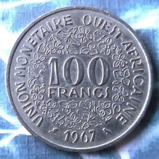 1967 West African States 100 Francs CFA
