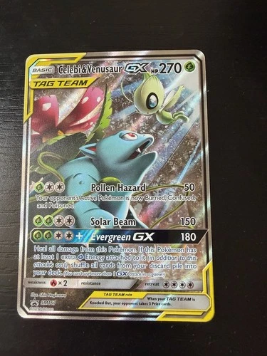 Pokémon TCG Celebi & Venusaur GX SM167 Promo Tag Team Holo Card NM Condition
