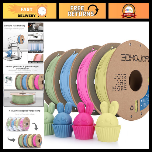 4 Pack 3D Printer Filament Bundle PLA+ 4KG - High Quality, Durable, Easy to Use