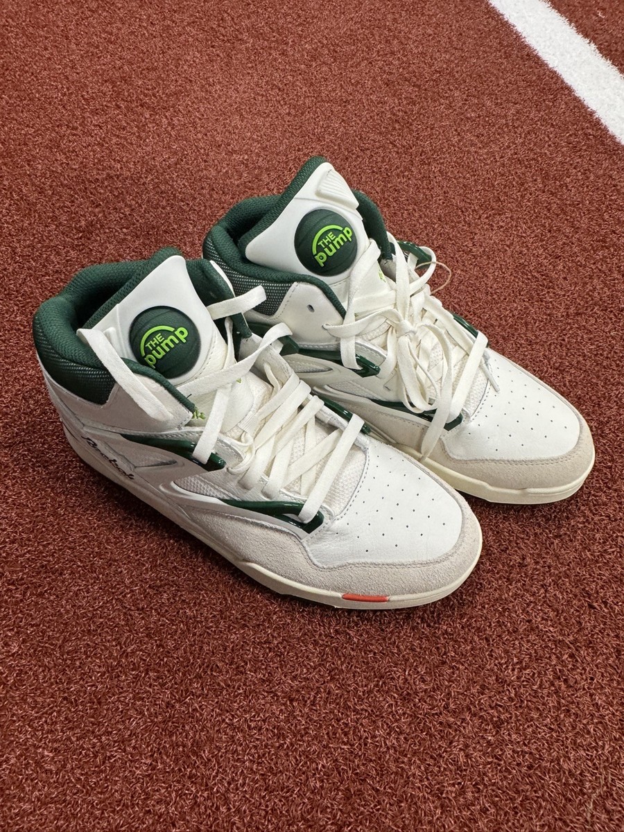 Reebok Pump Omni Zone II Chalk Green Basketball Sneakers Size 9