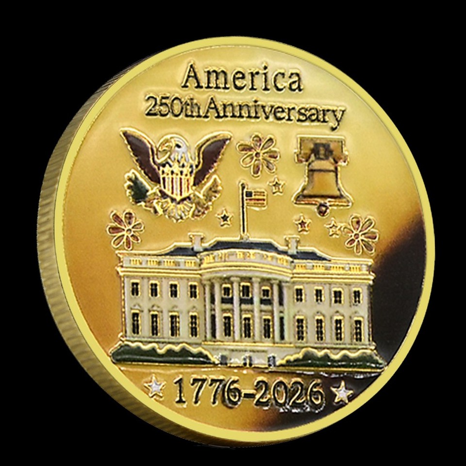 USA 250th Anniversary Liberty Statue Commemorative Coin American ...
