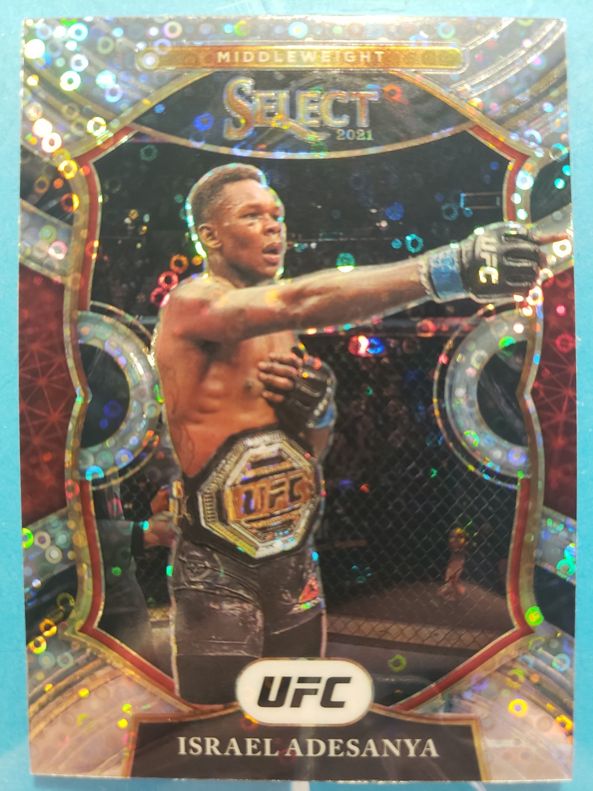 2021 PANINI SELECT CONCOURSE UFC #64 ISRAEL ADESANYA - DISCO PRIZM