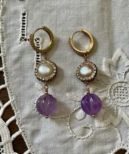 Boucles D'oreilles Argent Avec Améthyste Naturelle - Modèle ROSEMIMOSA 2184-04 - Neuf