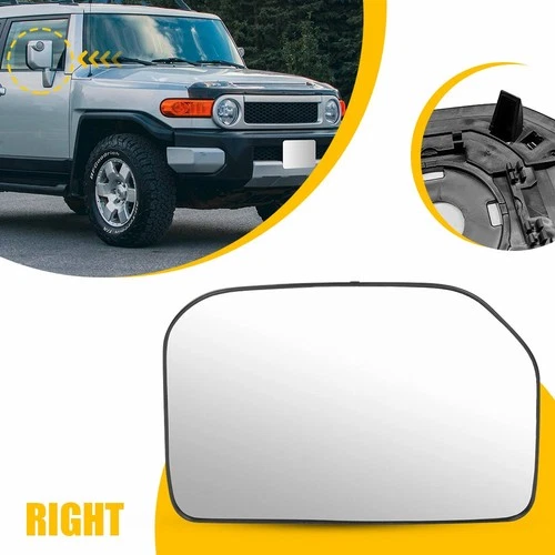 Mirror Glass Replacement Non-Heated For 2007-2014 Toyota FJ Cruiser Passenger RH