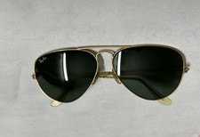 Vintage Ray Ban Bausch  Lomb Gold Frame Aviator Sunglasses 58014 -1980s